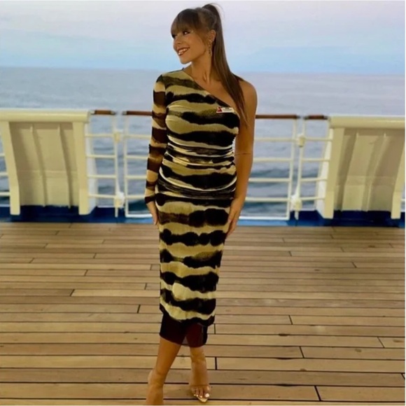 🦋 Bloggers Favorite 🦋 Zara Tie Dye Print Tulle Dress Size S - Picture 8 of 16